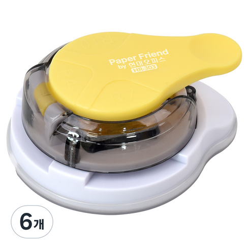 페이퍼프랜드 라운더 코너커터기 HR-303, 옐로우, 6개