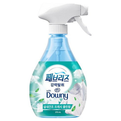 페브리즈 다우니 섬유탈취제 실내건조 프레시클린향 본품, 370ml, 1개