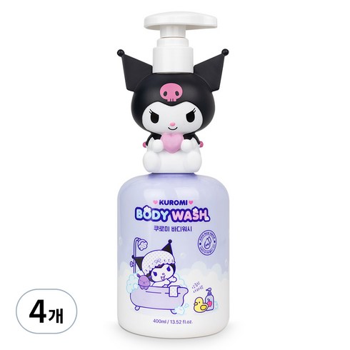 아텍스 유아용 쿠로미 약산성 바디워시 사과향, 400ml, 4개