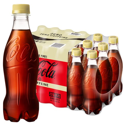코카콜라 제로 제로 무라벨, 370ml, 36개