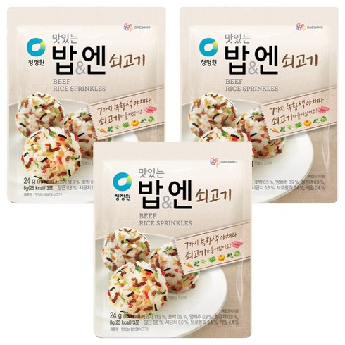 청정원 맛있는 밥 엔 쇠고기, 24g, 3개