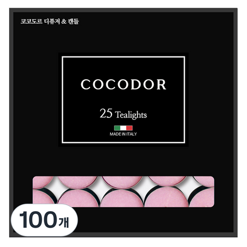 코코도르 티라이트 캔들, 티로즈, 10g, 100개
