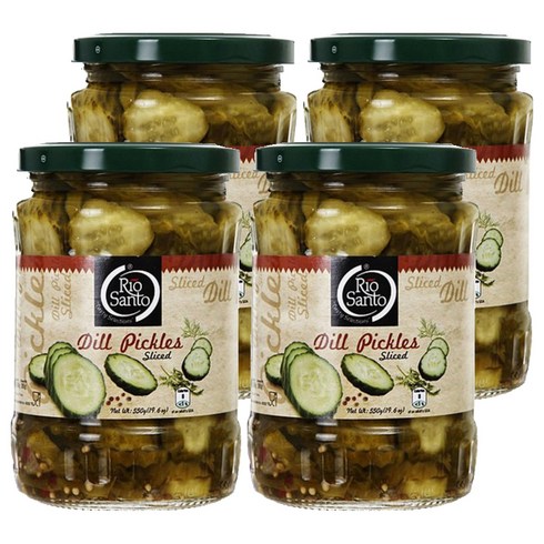 리오산토 딜피클슬라이스, 550g, 4개