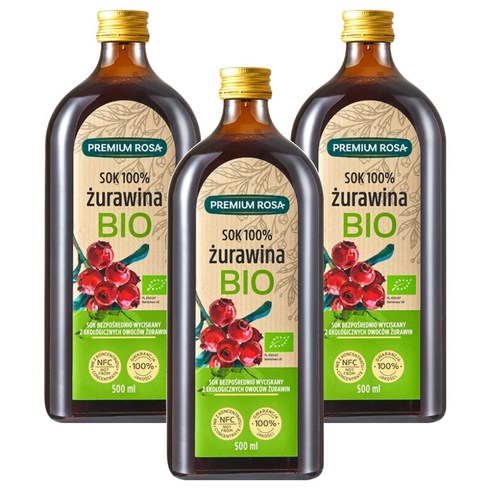 프리미엄로사 유기농 크랜베리 원액, 500ml, 3개