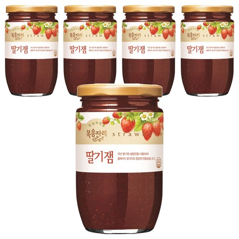 복음자리 딸기잼, 500g, 5개