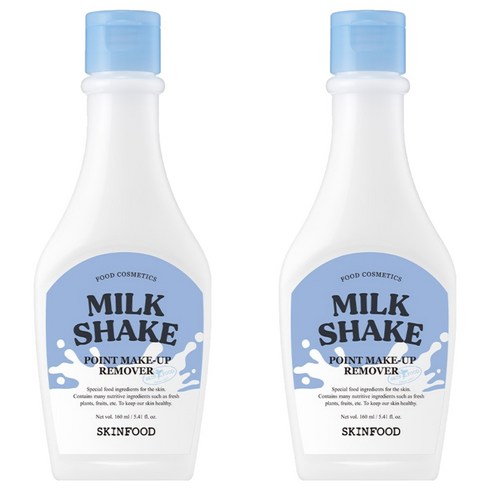 스킨푸드 밀크 쉐이크 포인트 메이크업 리무버, 160ml, 2개