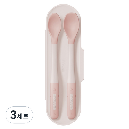 모윰 한 입 이유식 스푼 2p + 케이스 세트, 블라썸, 3세트
