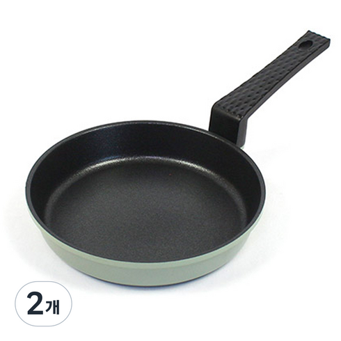 키친아트 인덕션 IH모던 그린 에그팬, 16cm, 2개
