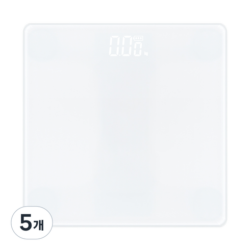 노바리빙 디지털 LED 모던 체중계, 스노우 화이트, 5개