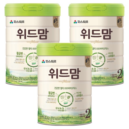 위드맘 무항생제 원유 분유 2단계, 750g, 3개