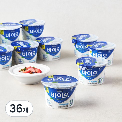매일바이오 무가당 플레인 요거트, 150g, 36개
