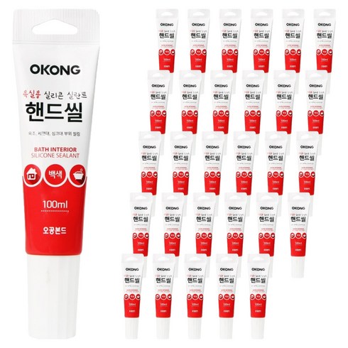 오공 욕실용 실리콘 실란트 핸드씰 백색, 40개