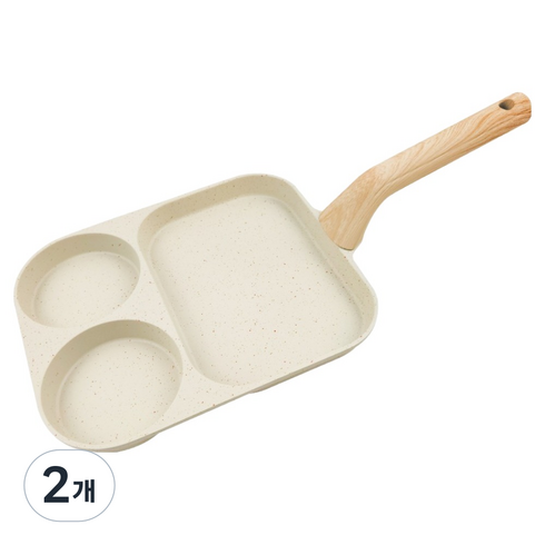 홀쿡 인덕션 IH 3구 에그 멀티팬, 23cm, 2개