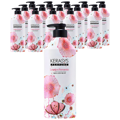 케라시스 러블리 앤 로맨틱 퍼퓸샴푸 꽃향, 15개, 980ml