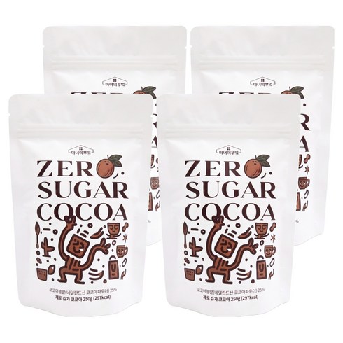 마녀의부엌 제로슈가코코아 벌크, 4개, 1개입, 250g