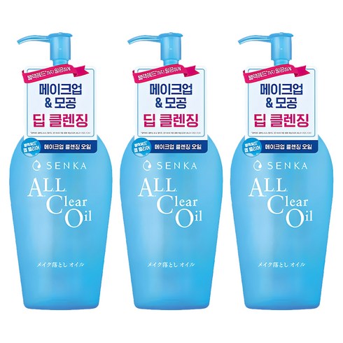 센카 올 클리어 오일, 230ml, 3개