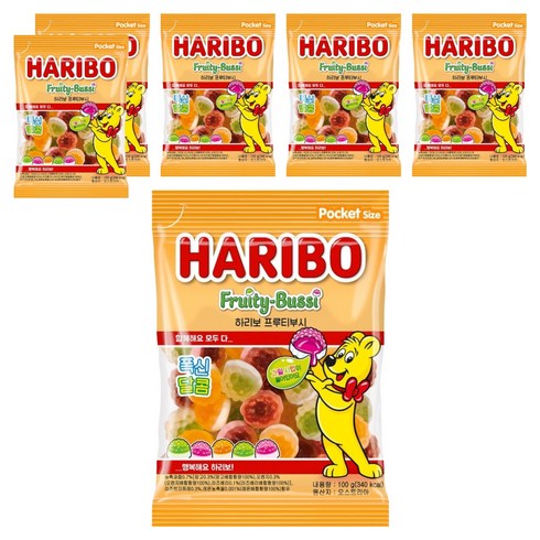 하리보 프루티부시 젤리, 100g, 6개