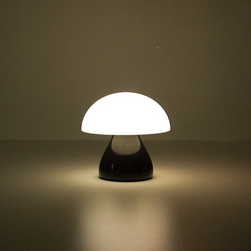 미니 글로우 머쉬룸 LED 램프 단스탠드 조명, 블랙