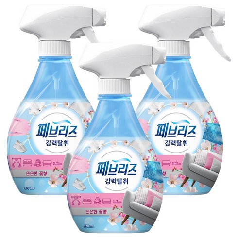 페브리즈 강력 섬유탈취제 은은한 꽃향 본품, 370ml, 3개