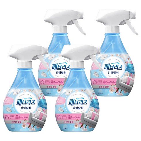 페브리즈 강력 섬유탈취제 은은한 꽃향 본품, 370ml, 4개