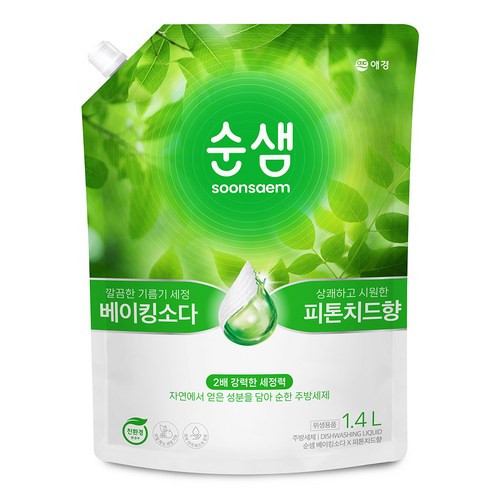순샘 베이킹소다 피톤치드향 주방세제 리필, 1.4L, 1개