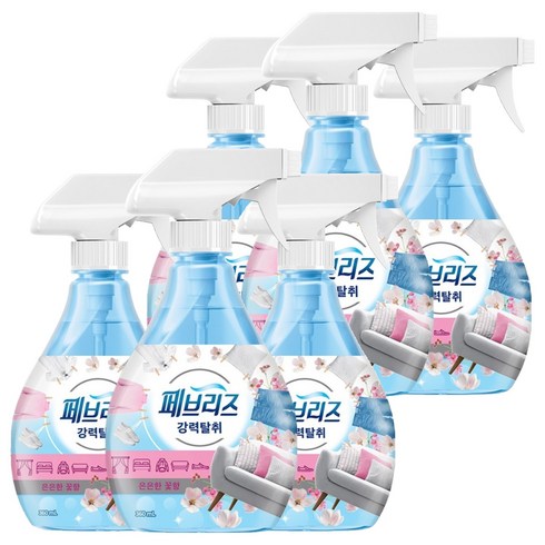 페브리즈 섬유탈취제 은은한 꽃향 본품, 360ml, 6개