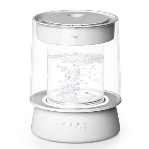 보아르 더글라스 가열식 가습기 아기 무드등 대용량 물멍, VVHU-001WH, 화이트