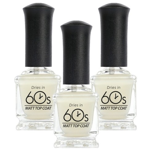 위드샨 60초 네일라커, 매트탑코트, 15ml, 3개