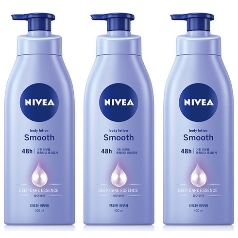 니베아 바디로션 스무드, 400ml, 3개