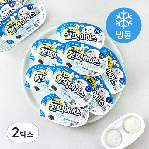 찰떡아이스 쿠키 앤 크림 (냉동), 90ml, 24개입, 2박스