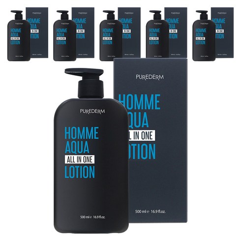 퓨어덤 옴므 아쿠아 올인원 로션, 500ml, 6개