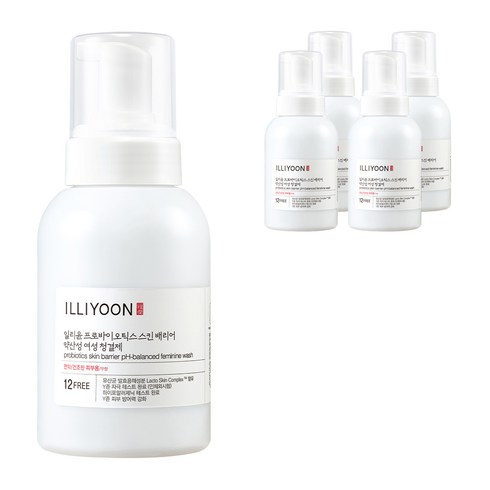 일리윤 프로바이오틱스 스킨 배리어 약산성 여성청결제 버블타입, 300ml, 5개