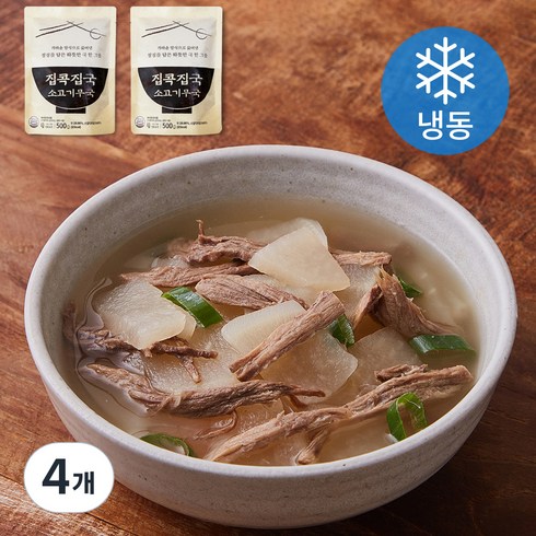 집콕집국 소고기무국 (냉동), 500g, 4개