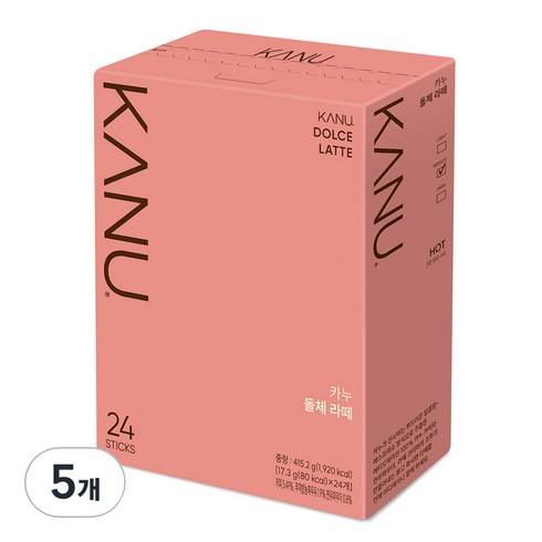 카누 돌체 라떼 커피믹스, 17.3g, 24개입, 5개