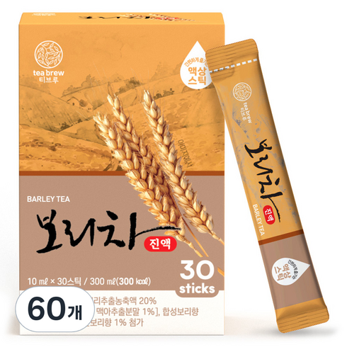 맥널티커피 티브루 보리차 진액, 10ml, 60개