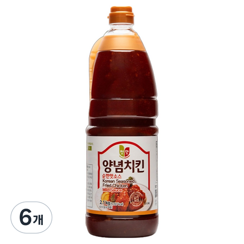 첫맛 양념치킨 소스 순한맛, 2.1kg, 6개