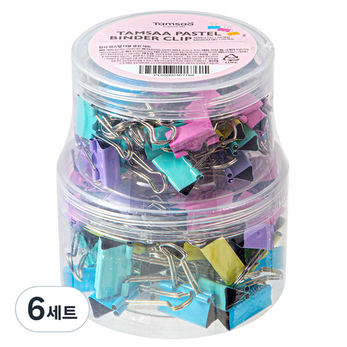 탐사 더블 클립 소 50p + 중 50p 세트, 6세트