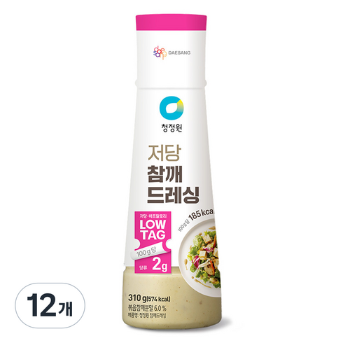 청정원 저당 참깨 드레싱, 310g, 12개