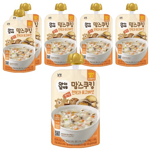 아이꼬야 맘스쿠킹 이유식 9개월부터, 100g, 6개, 전복과표고버섯