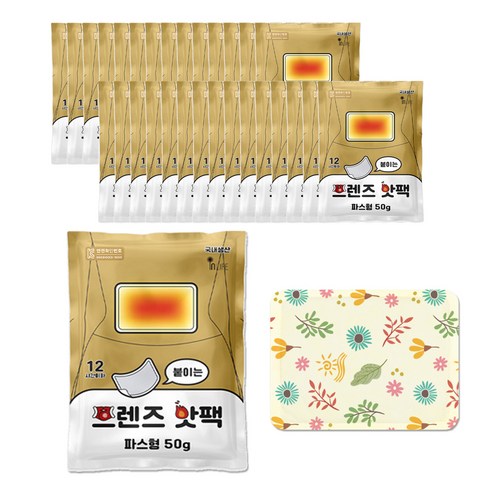 인라이프 국내 제조 파스형 붙이는 프렌즈 핫팩 50g, 30개