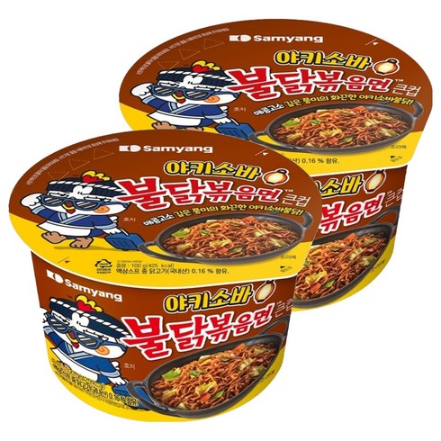 삼양 큰컵야키소바 불닭볶음면, 2개