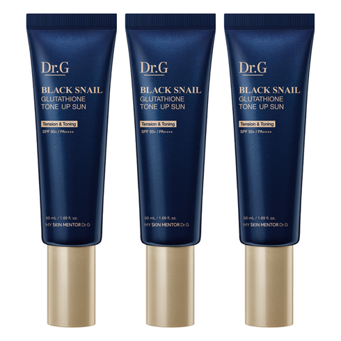 닥터지 블랙 스네일 글루타치온 톤업 선크림 SPF50+ PA++++, 50ml, 3개