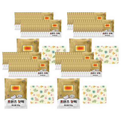 인라이프 국내 제조 파스형 붙이는 프렌즈 핫팩 50g, 120개