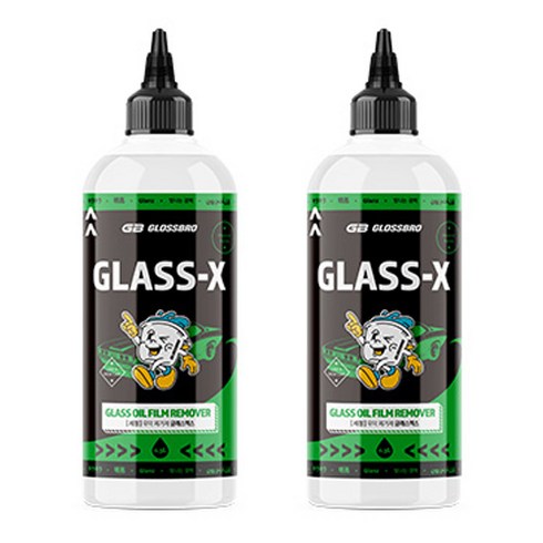 글로스브로 글래스엑스 차량용 유막 제거제, 300ml, 2개