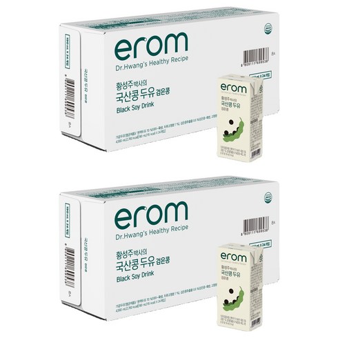 이롬 황성주 박사의 국산콩 두유 검은콩, 190ml, 48개
