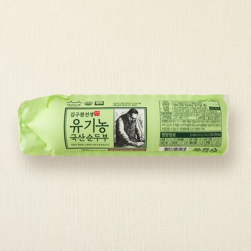 김구원선생 유기가공식품 인증 국산 순두부, 350g, 1개