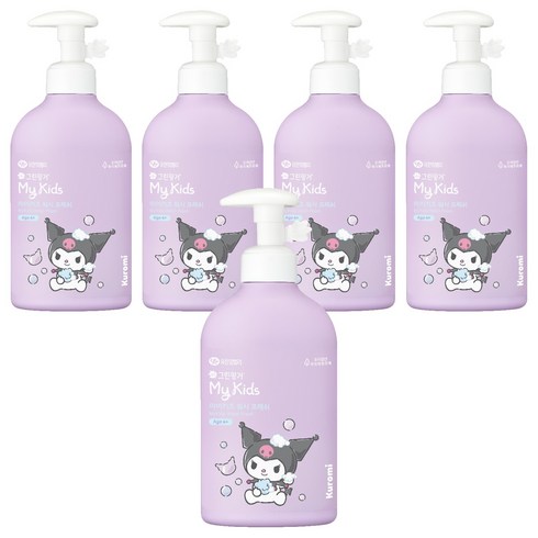 그린핑거 마이키즈 프레쉬 산리오 쿠로미 키즈 바디워시 그린향, 320ml, 5개
