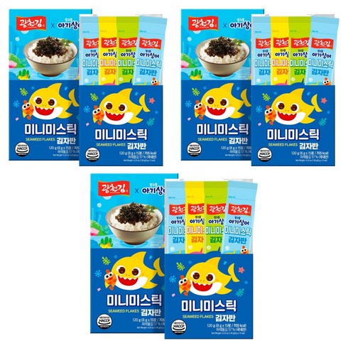 광천김 핑크퐁 미니미스틱 김자반 8g x 15p, 120g, 6개