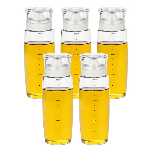 시노글라스 뉴라운드 오일병 크림 화이트, 300ml, 5개