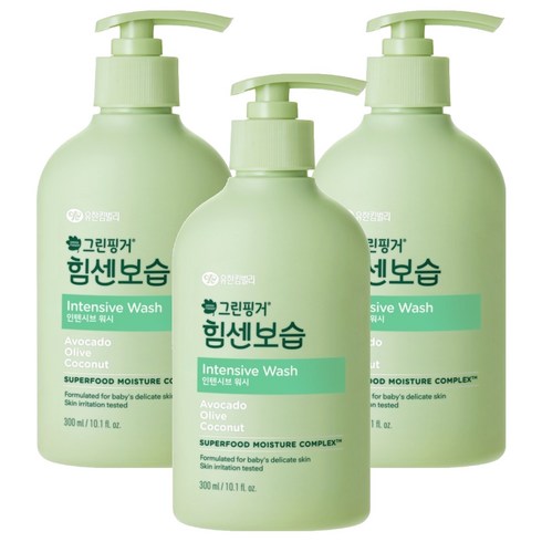 그린핑거 힘센보습 인텐시브 워시, 300ml, 3개
